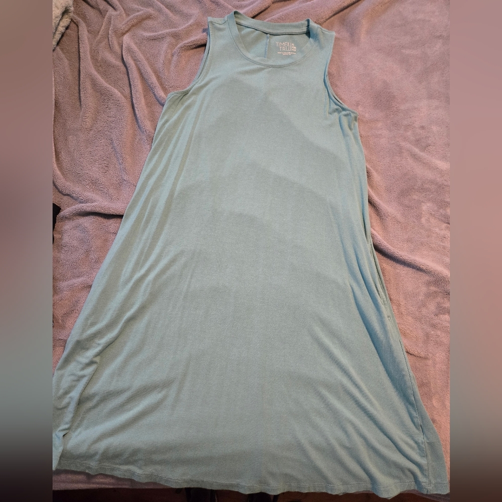 Time and Tru teal dress, size small
